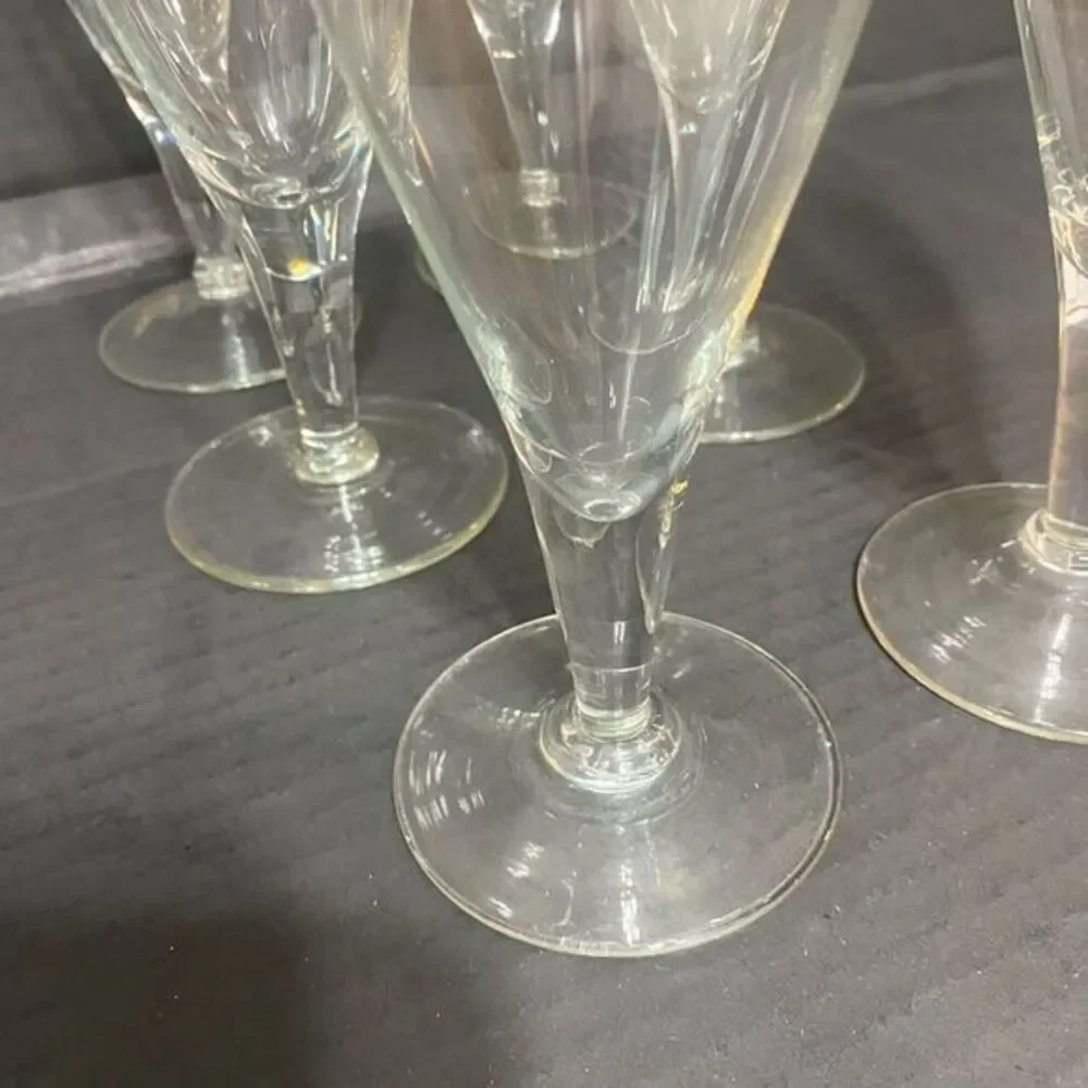 - Set of six silver trimmed 12 oz goblets - Picture 2 of 6